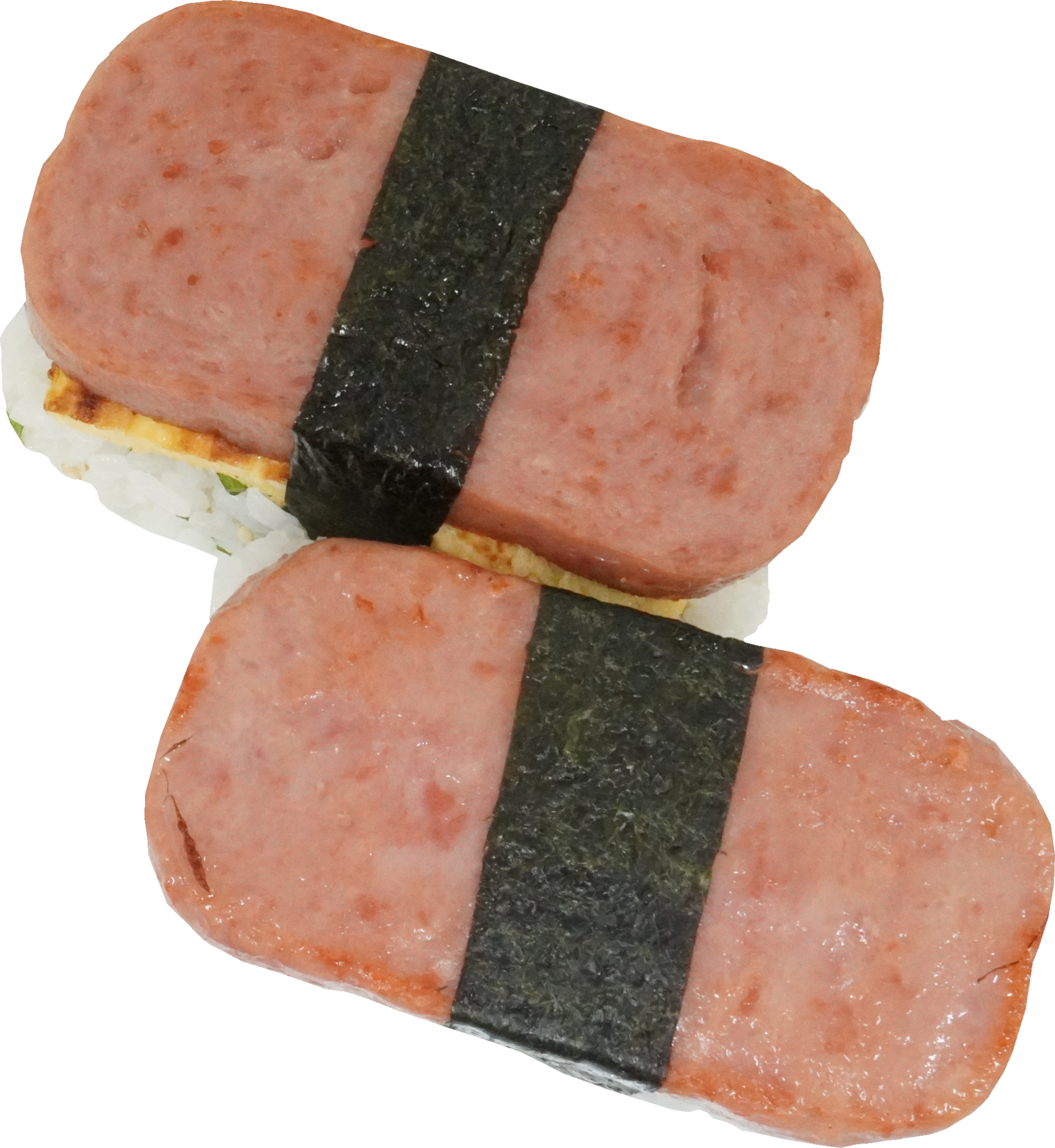 ランチョンミートおにぎり｜商用可フリー画像・背景透過