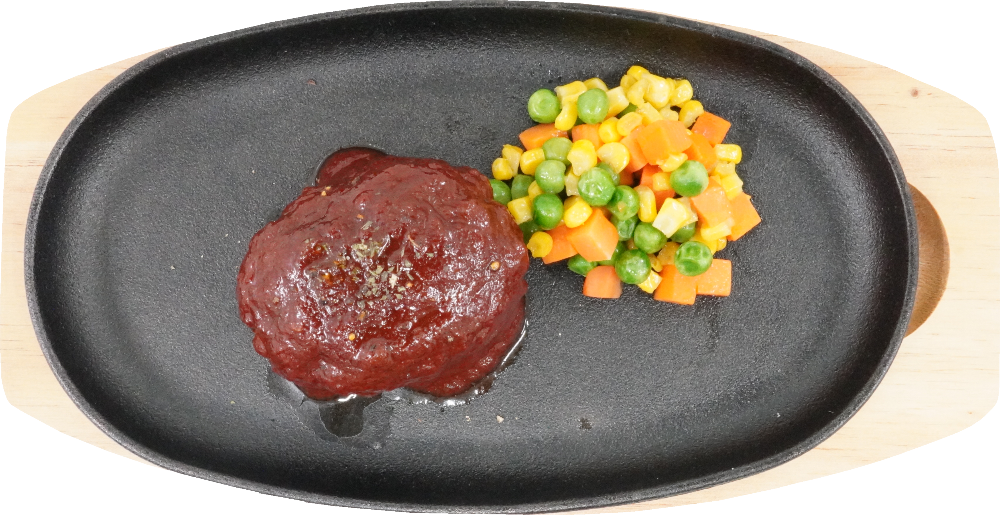 鉄板ハンバーグ｜商用可フリー画像・背景透過