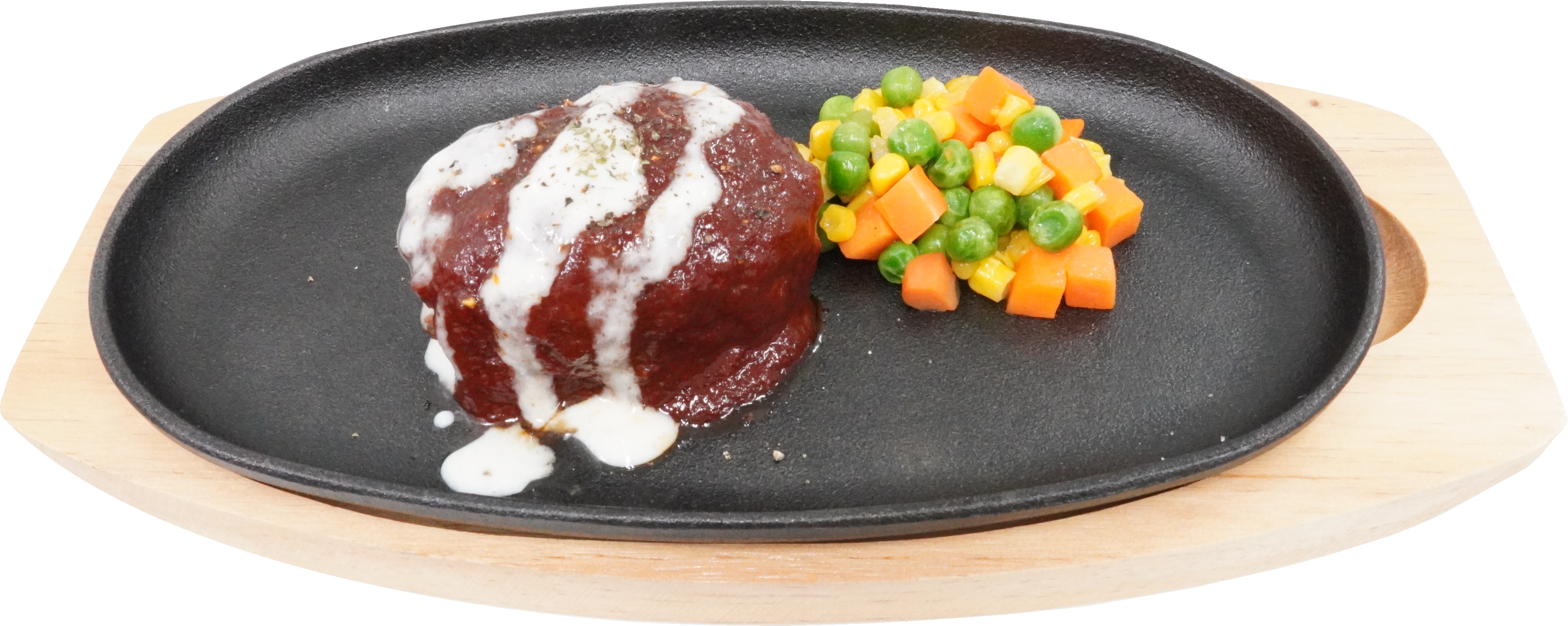 鉄板ハンバーグ｜商用可フリー画像・背景透過